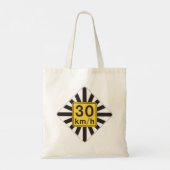 Tote Bag Symbole de trafic d'éclatement de soleil de 30 kmh (Dos)