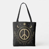 Tote Bag SYMBOLE DE TRANQUILLITÉ Hippie (Dos)