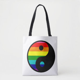 Tote Bag Symbole d'équilibre de la fierté LGBTQ Yin Yang ar