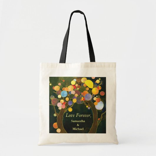 Tote Bag Symbole des arbres d'amour éternel (Devant)