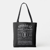 Tote Bag Symbole détaillé du voyage spatial Apollo 17 (Dos)
