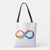 Tote Bag Symbole d'infinité arc-en-ciel stratifié (Dos)