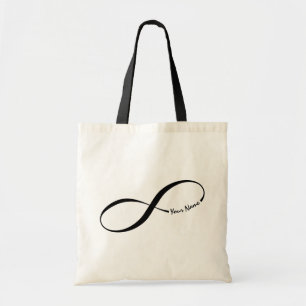 Tote Bag Symbole d'infinité de nom personnalisé