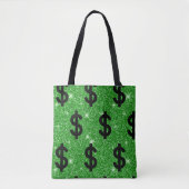 Tote Bag SYMBOLE Dollar Noir Argent Entrepreneur Wall Stree (Devant)