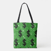 Tote Bag SYMBOLE Dollar Noir Argent Entrepreneur Wall Stree (Dos)