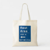 Tote Bag Symbole du chemin de gauche de la zone de repos 40 (Dos)