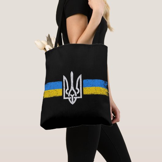 Tote Bag SYMBOLE DU Drapeau Ukraine (De près)