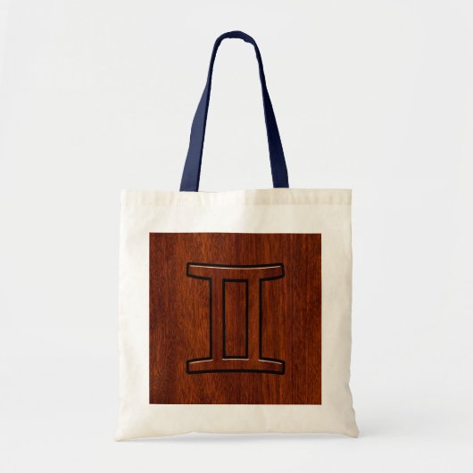 Tote Bag Symbole du zodiaque Gémeaux moderne sur une impres (Devant)