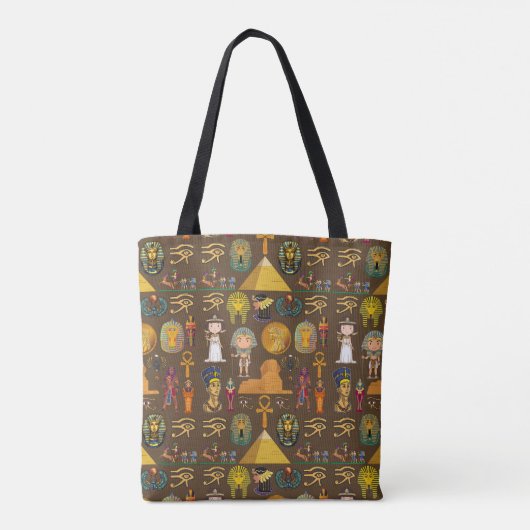 Tote Bag Symbole égyptien ancien Hiéroglyphique - Motif (Dos)