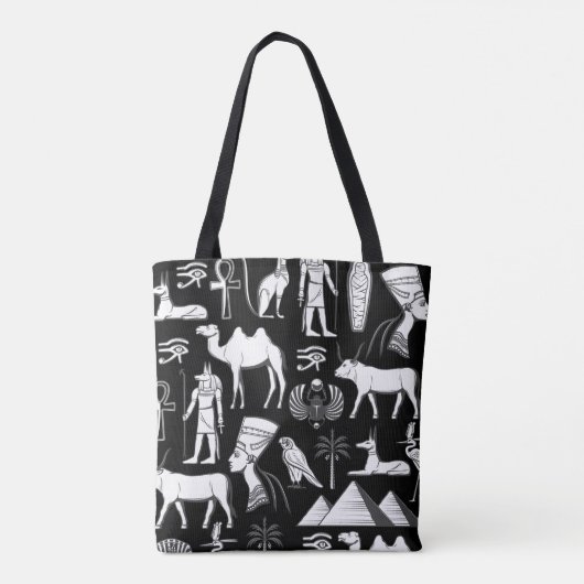 Tote Bag Symbole Hiéroglyphique d'Égypte ancienne Motif (Dos)
