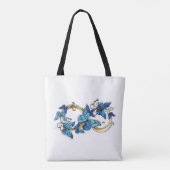Tote Bag Symbole infini de papillons Morpho bleus (Dos)