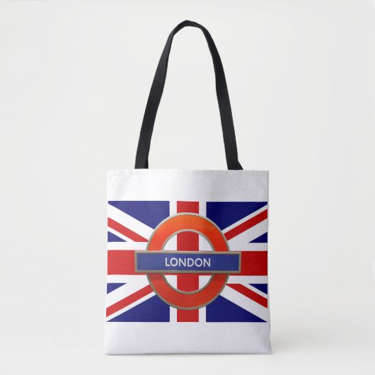 Tote Bag SYMBOLE MÉTRO DE Londres Drapeau britannique (Devant)