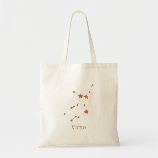 Tote Bag Symbole moderne Zodiac Gold Virgo | Élément Terre (Devant)