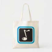 Tote Bag Symbole musical minimaliste Gras (Devant)