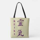 Tote Bag Symbole Reiki en violet (Dos)