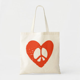 Tote Bag Symbole rouge du coeur de Grunge