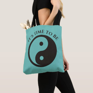 Tote Bag Symbole Yin Yang - tatouage solide
