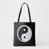 Tote Bag Symbole Yin Yang - tatouage solide design 2 (Devant)