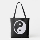 Tote Bag Symbole Yin Yang - tatouage solide design 2 (Dos)