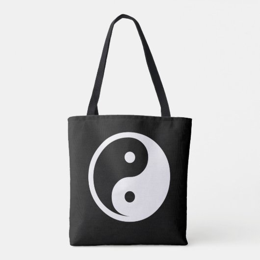 Tote Bag Symbole Yin Yang - tatouage solide design 2 (Dos)
