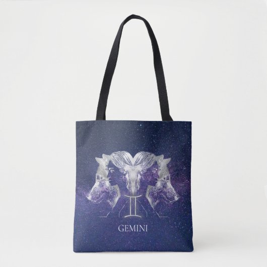 Tote Bag Symbole Zodiac Sky Gemini de la Voie Lactée (Devant)