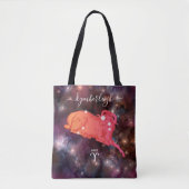 Tote Bag SYMBOLE Zodiaque Aries Nom du monogramme cosmique  (Devant)