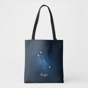 Tote Bag SYMBOLE Zodiaque Bleu Taurus