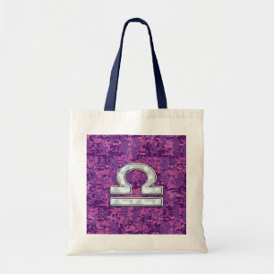 Tote Bag Symbole Zodiaque de la Libra moderne sur Camo numé