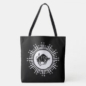 Tote Bag Symbole zodiaque du Taurus avec Starburst céleste (Devant)