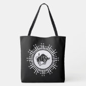 Tote Bag Symbole zodiaque du Taurus avec Starburst céleste (Dos)