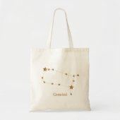Tote Bag SYMBOLE Zodiaque moderne Gemini Gold| Elément Air  (Devant)