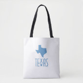 Tote Bag Symboles du Texas, état du Texas, bleu (Devant)