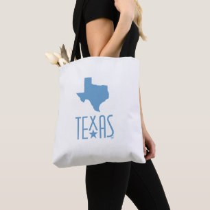 Tote Bag Symboles du Texas, état du Texas, bleu