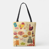 Tote Bag Symboles espagnols Amateurs de voyage (Dos)