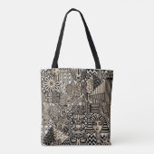 Tote Bag Symboles historiques anciens Style de tatouage (Dos)