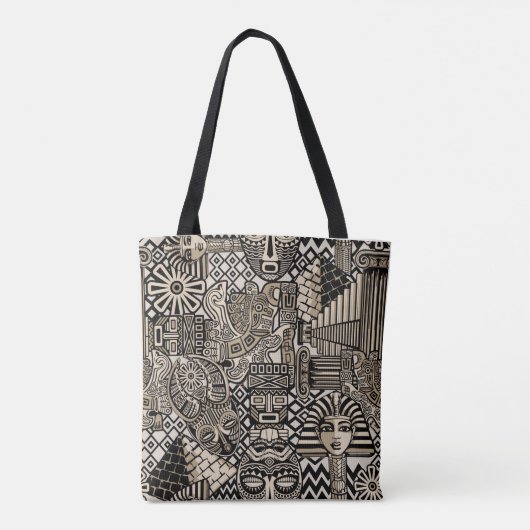Tote Bag Symboles historiques anciens Style de tatouage (Dos)