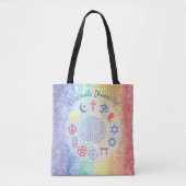Tote Bag Symboles interconfessionnels (Arc-en-ciel en verre (Devant)