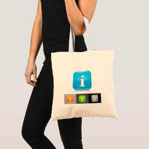 Tote Bag Symboles modernes d'information brillante