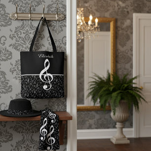 Tote Bag symboles musicaux personnalisés