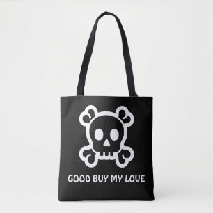 Tote Bag Symboles simples / Icônes - SKULL & BONNES + idées