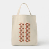 Tote Bag Symétrie de vague pêche (Dos)