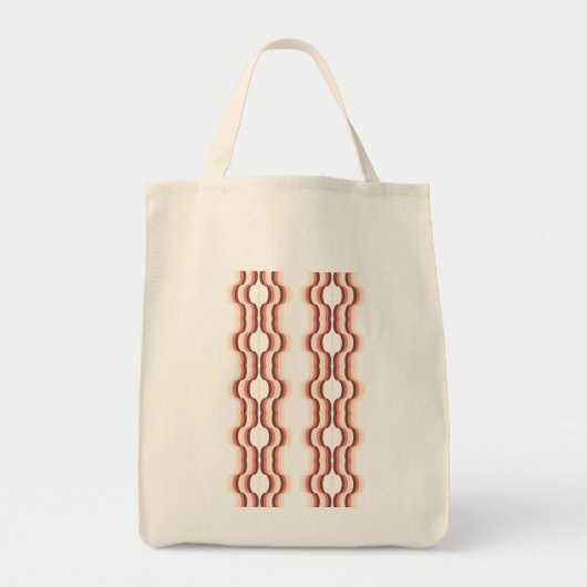 Tote Bag Symétrie de vague pêche (Devant)