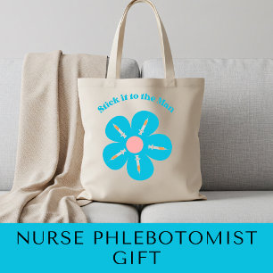 Tote Bag Sympa Nourriture Phlebotomie Fleur Syringe Tiré