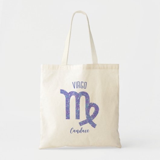 Tote Bag Sympathique Virgo Violet Astrologie Signal Personn (Devant)
