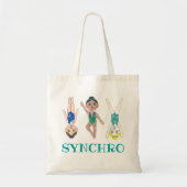 Tote Bag Synchronisation Swimmer Girls Swim Team Synchro (Devant)