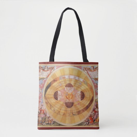 Tote Bag Système solaire copernicien antique, Astronomie Vi (Devant)