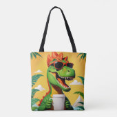 Tote Bag T-Rex Dinosaur Drôle (Dos)