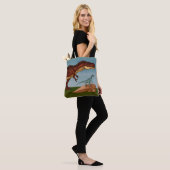 Tote Bag T-Rex et Velociraptor (Sur le modèle)