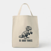 Tote Bag T-Rex Faire Des Choses Dures (Dos)