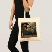 Tote Bag T-rex Faites Face À Vos Craintes, (Devant (produit))